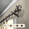 Kd Encimera 0.8125 in. Giles Curtain Rod with 48 to 84 in. Extension, Cocoa KD3723423